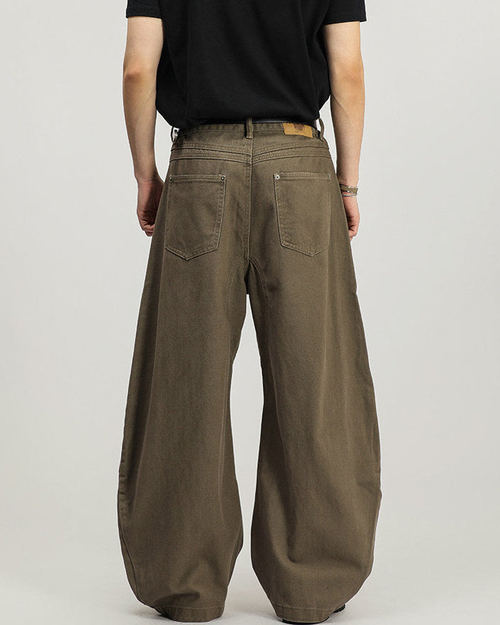 Pantaloni Larghi Uomo Cargo in Cotone