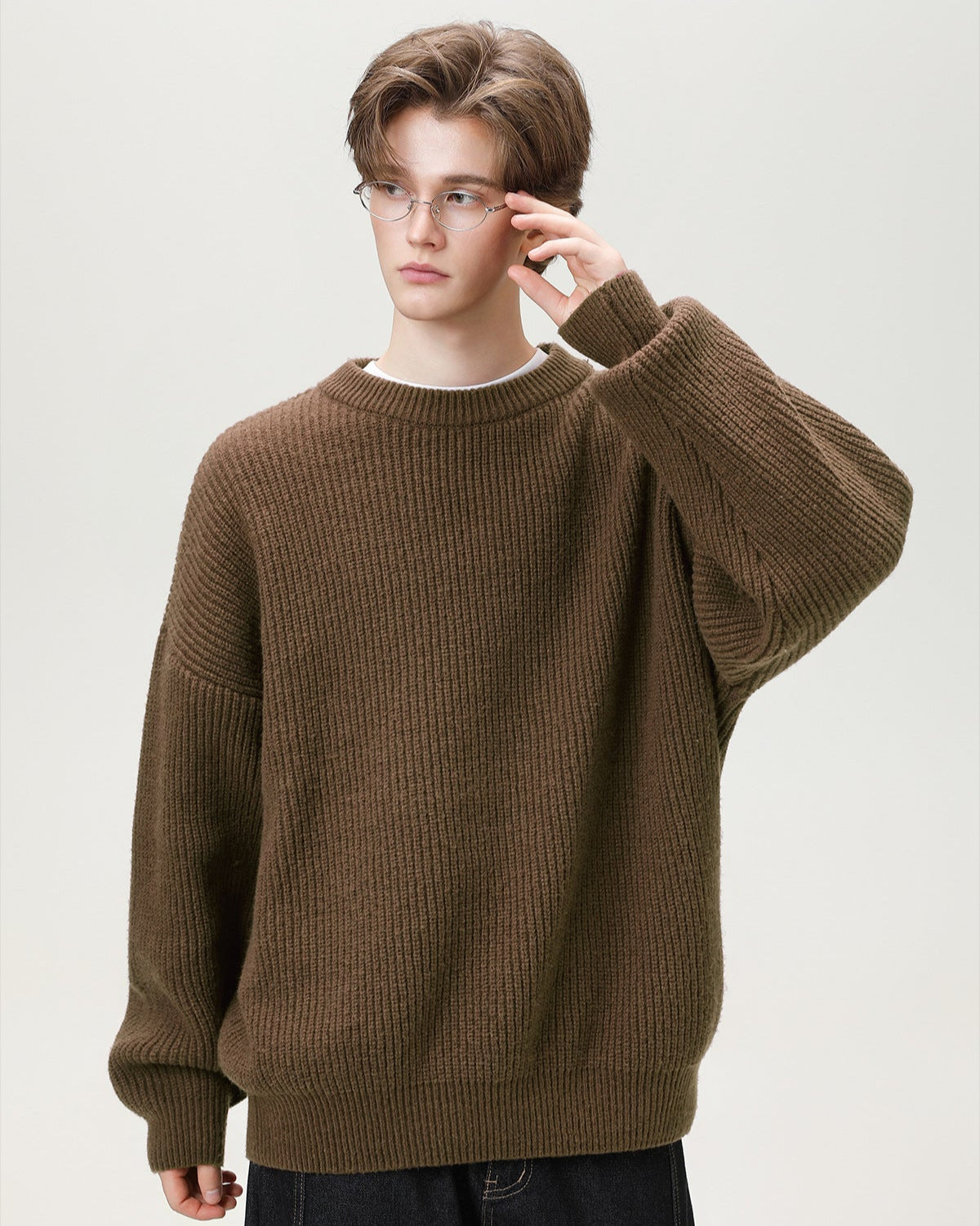 Maglione Uomo Oversize Girocollo Comodo