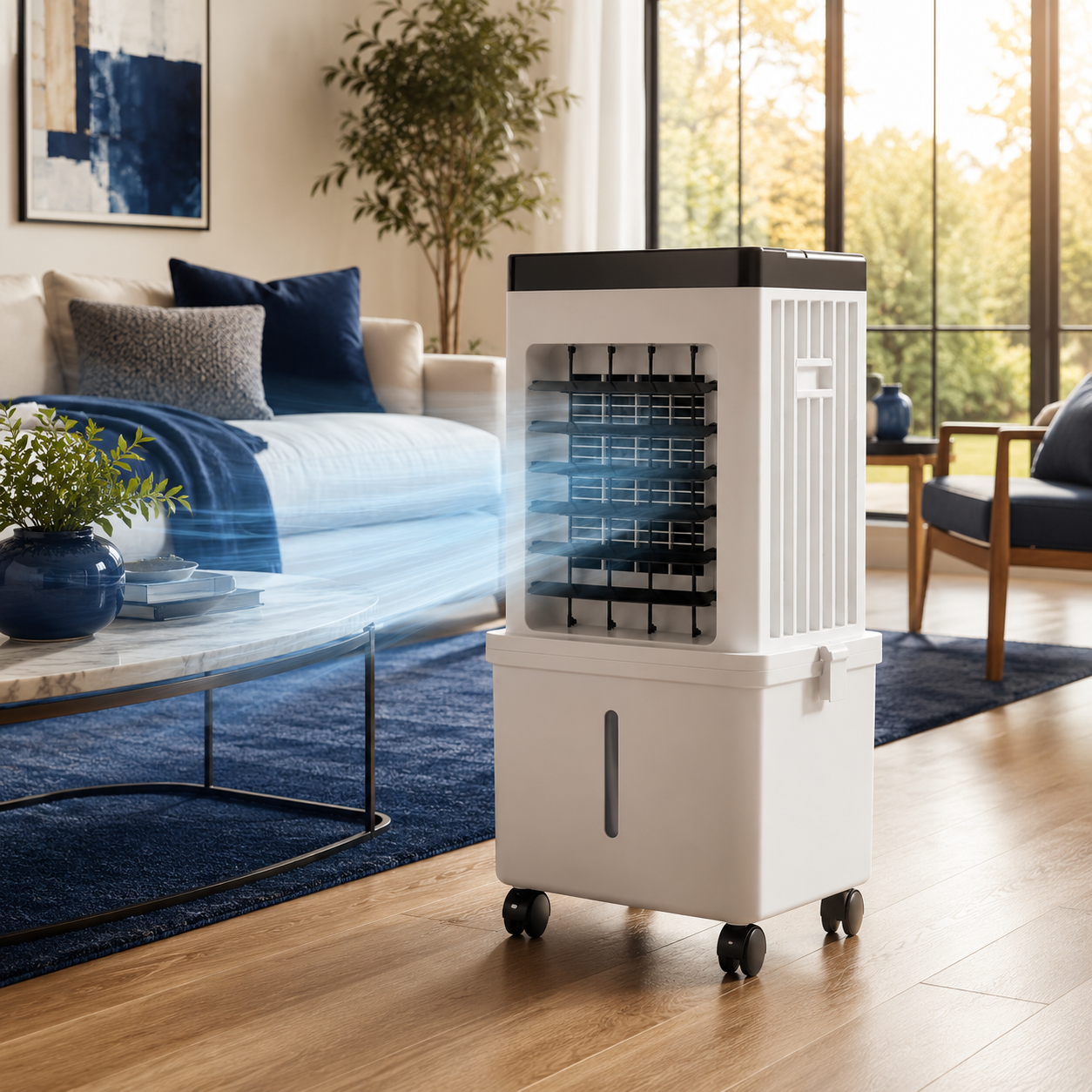 raffrescatore evaporativo portatile silenzioso bianco per camera da letto Aurielli