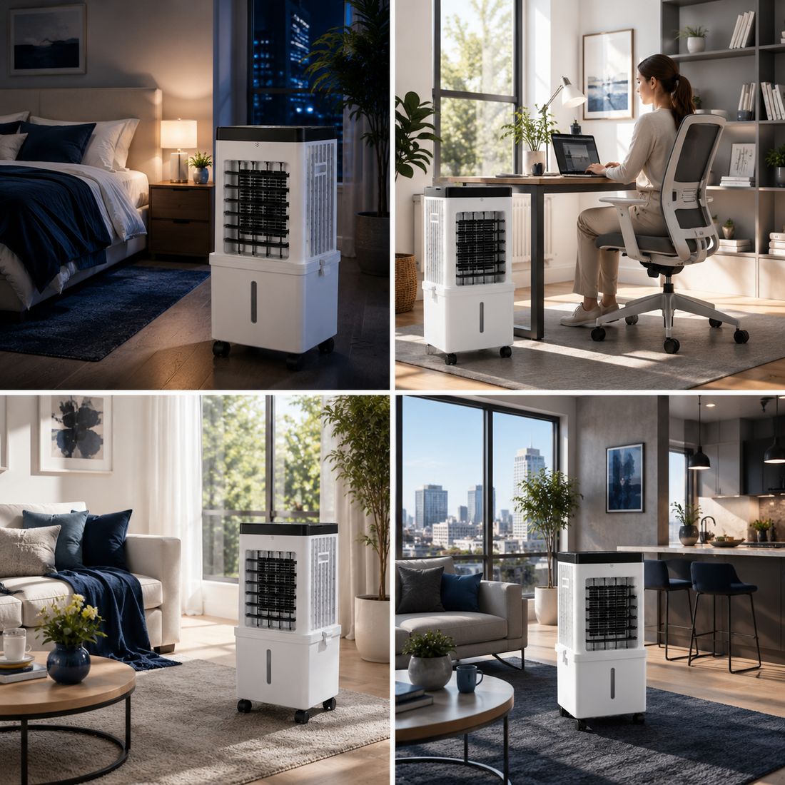 raffrescatore evaporativo Aurielli con telecomando e timer incluso