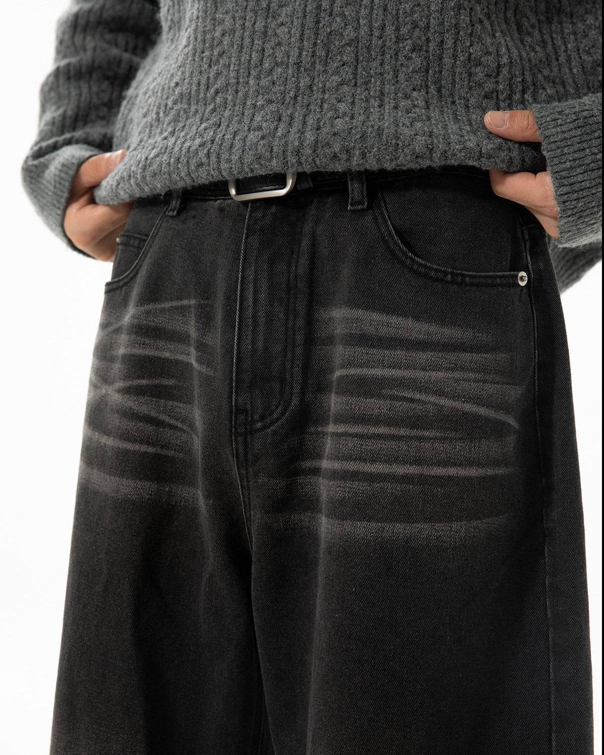 Jeans Uomo Dritti Sfumati