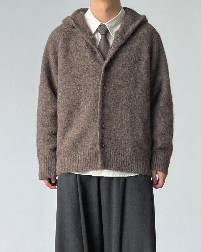 Cardigan Uomo Collo Alto in Lana