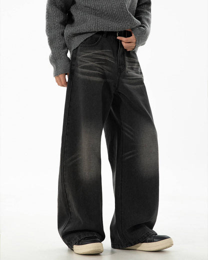 Jeans Uomo Dritti Sfumati