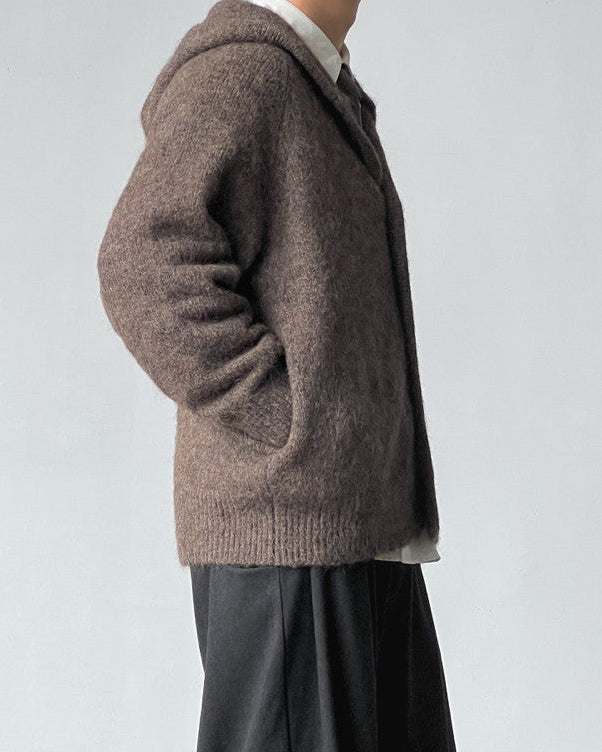Cardigan Uomo Collo Alto in Lana