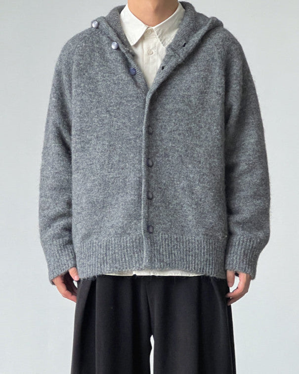Cardigan Uomo Collo Alto in Lana