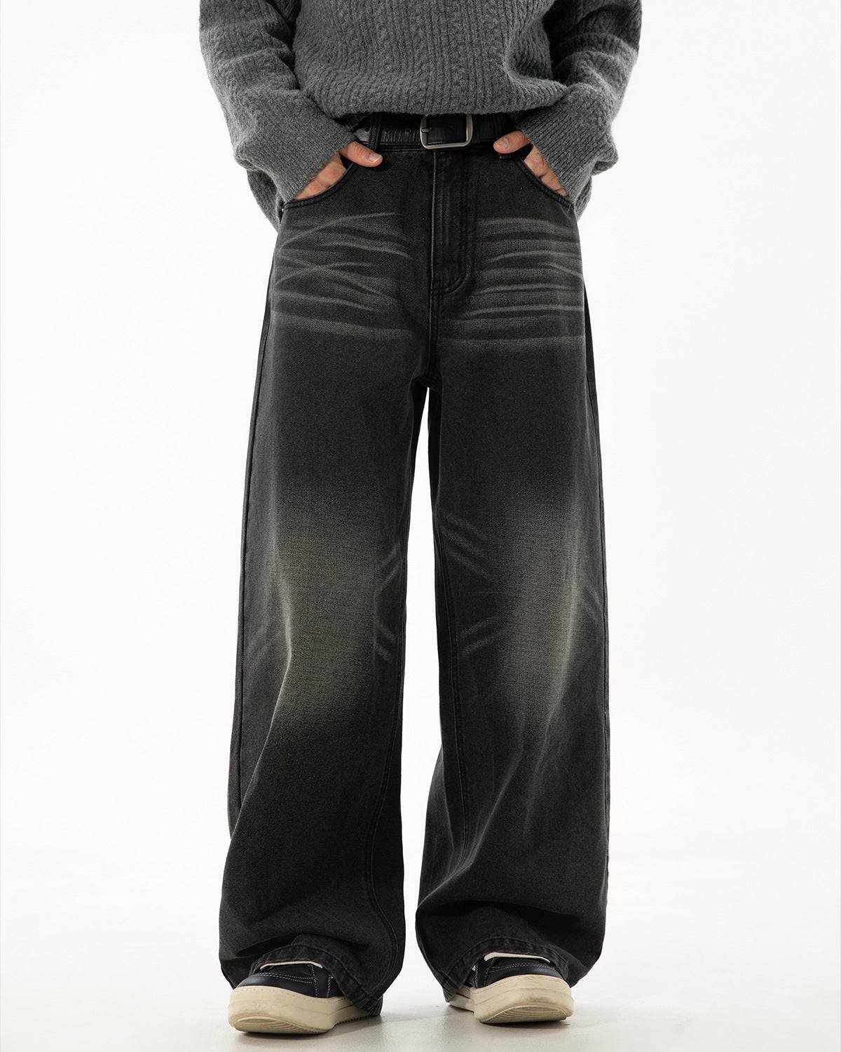 Jeans Uomo Dritti Sfumati