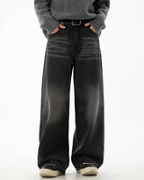 Jeans Uomo Dritti Sfumati