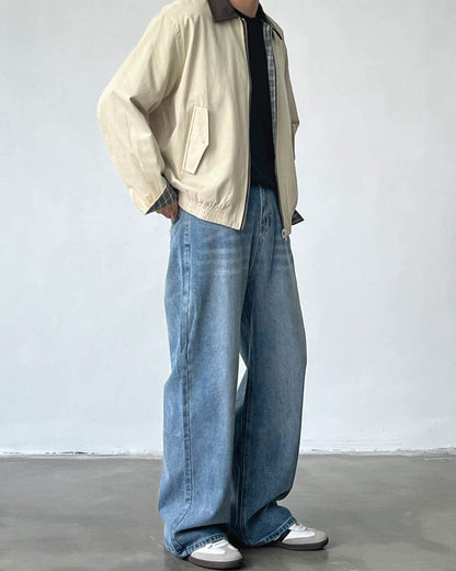 Jeans Uomo Dritti Vita Media