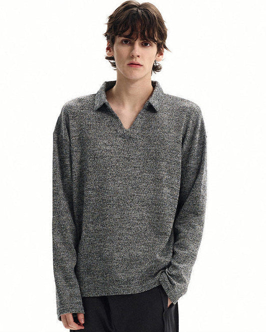 Maglione Uomo Polo in Maglia di Lana