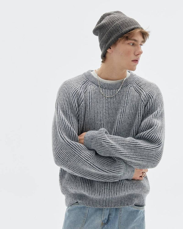 Maglione Uomo Girocollo a Coste