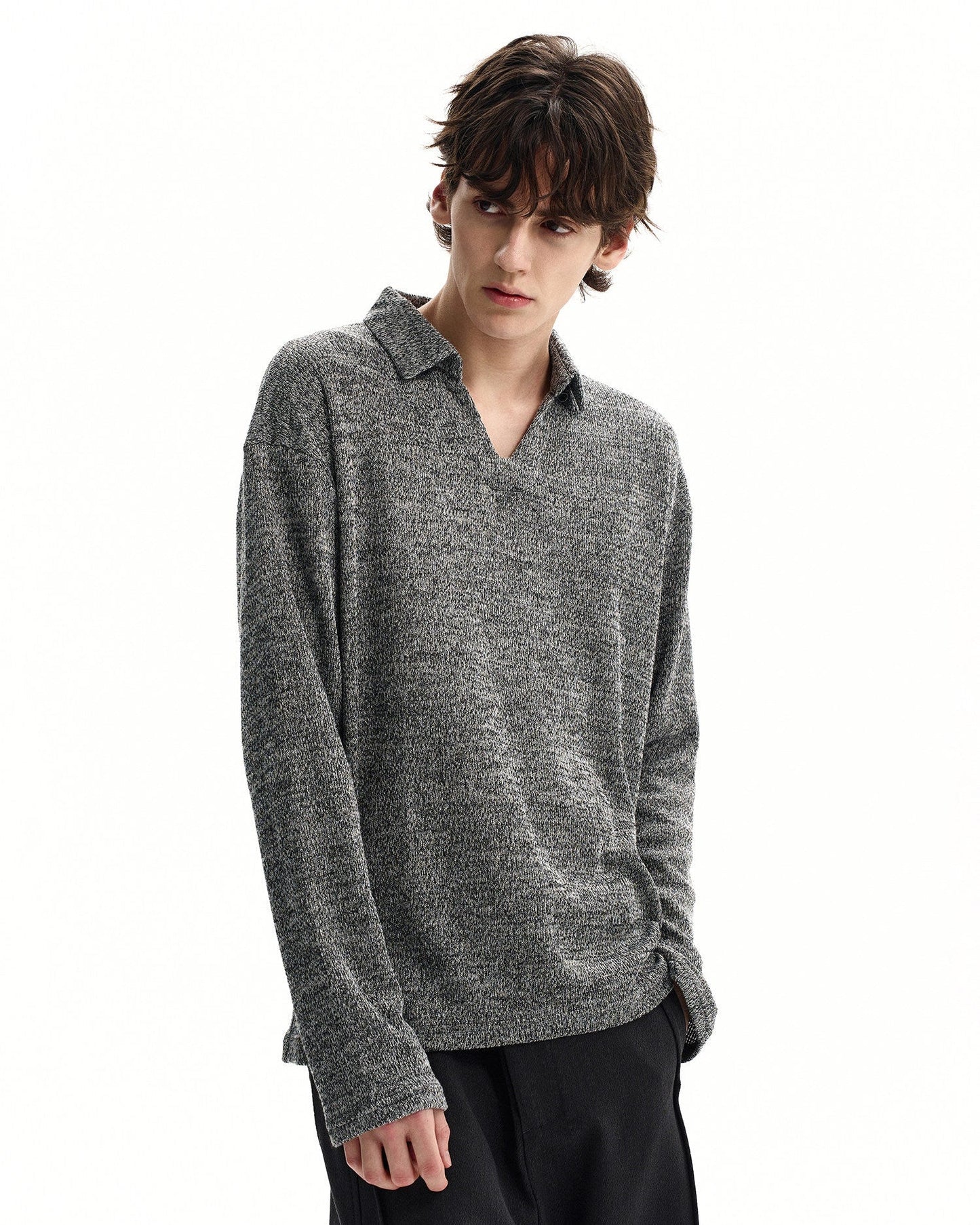Maglione Uomo Polo in Maglia di Lana