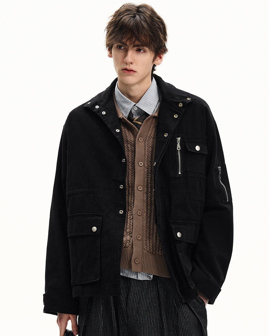 Field Jacket Uomo Utility in Cotone Washed