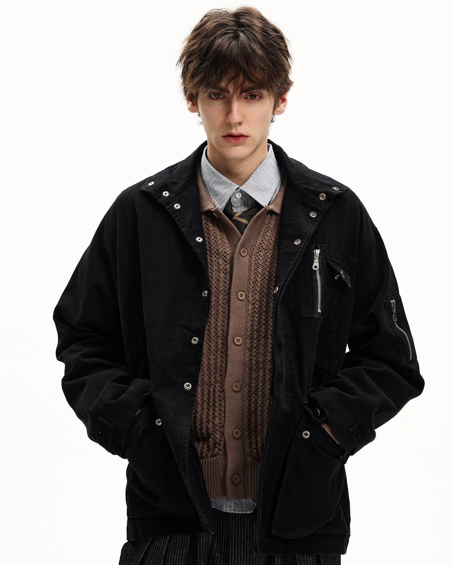 Field Jacket Uomo Utility in Cotone Washed