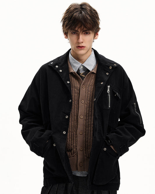 Field Jacket Uomo Utility in Cotone Washed