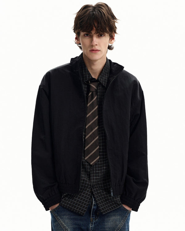 Giubbotto Uomo Antivento con Zip in Nylon