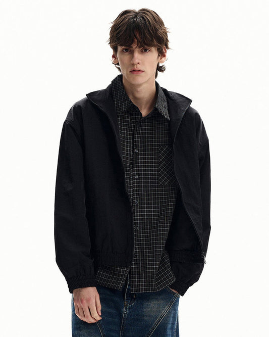 Giubbotto Uomo Antivento con Zip in Nylon