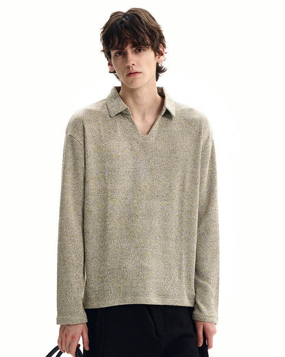 Maglione Uomo Polo in Maglia di Lana