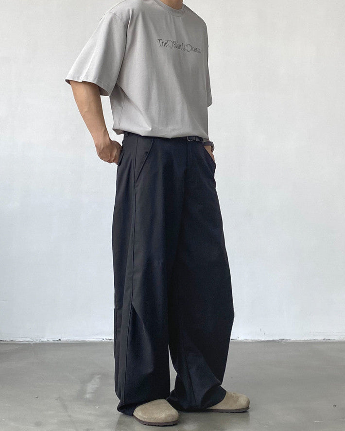 Pantaloni Larghi Uomo Casual Sartoriali
