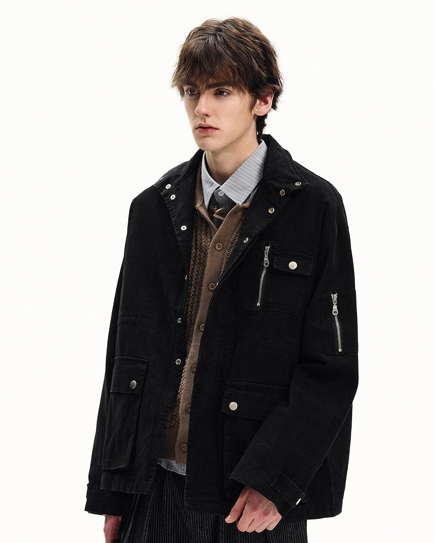 Field Jacket Uomo Utility in Cotone Washed