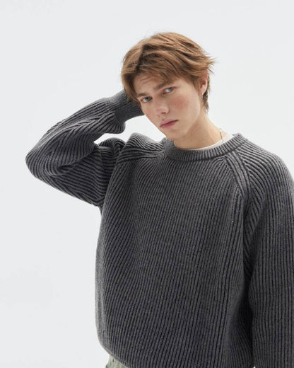 Maglione Uomo Girocollo a Coste
