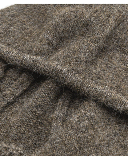 Cardigan Uomo con Cappuccio in Misto Lana