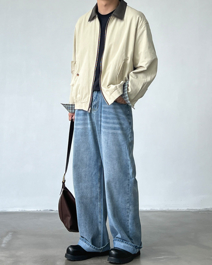Jeans Uomo Dritti Vita Media
