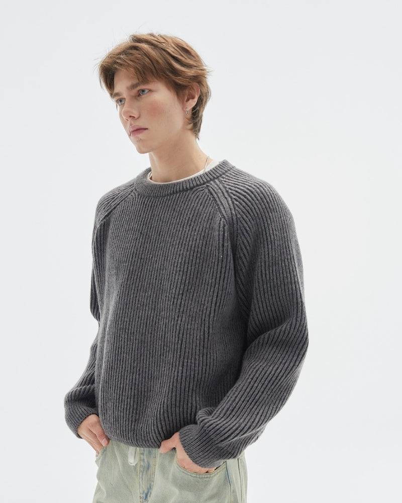 Maglione Uomo Girocollo a Coste