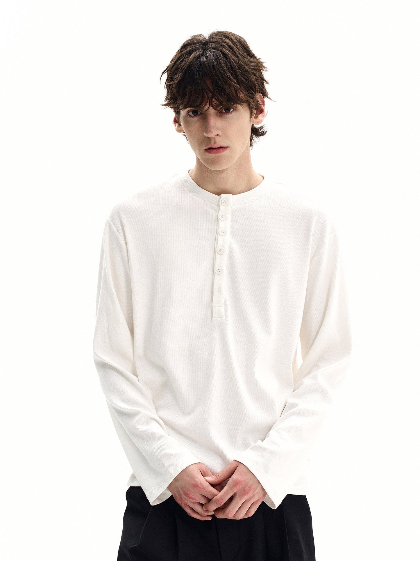 Maglia Serafino Uomo a Nido d'Ape in Cotone
