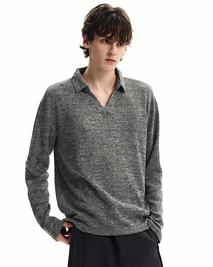 Maglione Uomo Polo in Maglia di Lana