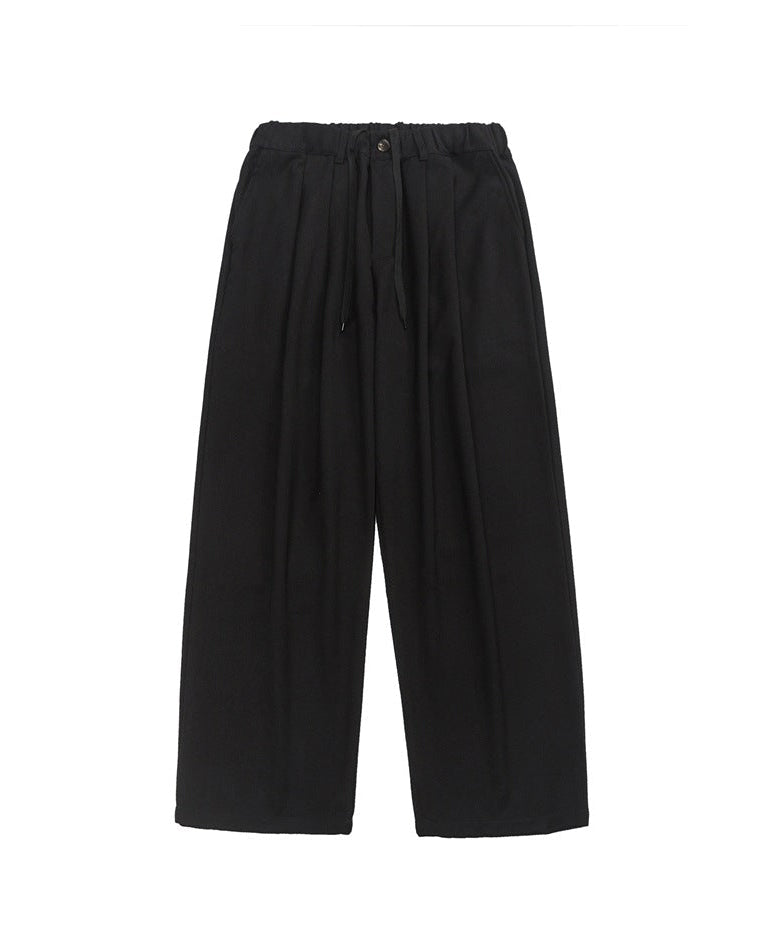 Pantaloni Uomo Dritti in Tessuto Fluido