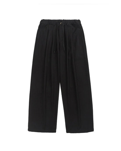 Pantaloni Uomo Dritti in Tessuto Fluido