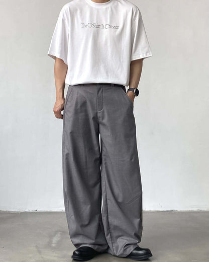 Pantaloni Larghi Uomo Casual Sartoriali