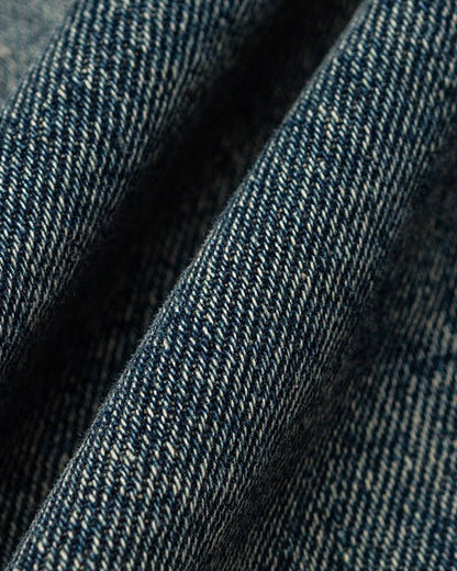 Giacca di Jeans Uomo Cargo Effetto Delavé