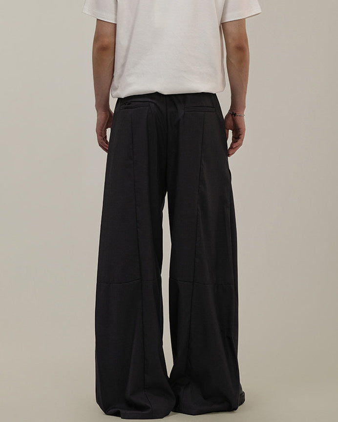 Pantaloni Larghi Uomo Sartoriali con Drappeggio