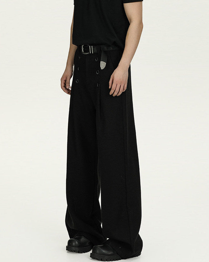 Pantaloni Larghi Uomo in Lana Vergine
