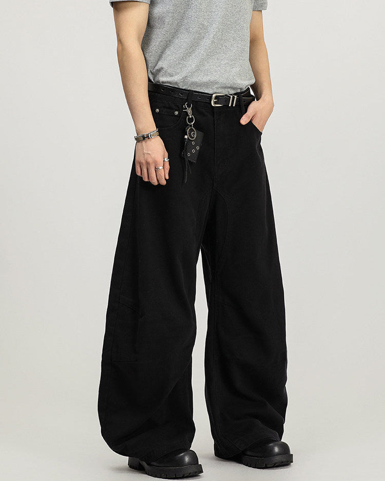 Pantaloni Larghi Uomo Cargo in Cotone