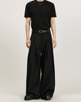 Pantaloni Larghi Uomo con Pinces in Viscosa