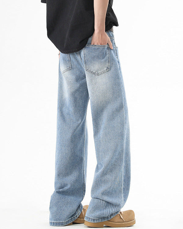 Jeans Uomo Dritti Delavé