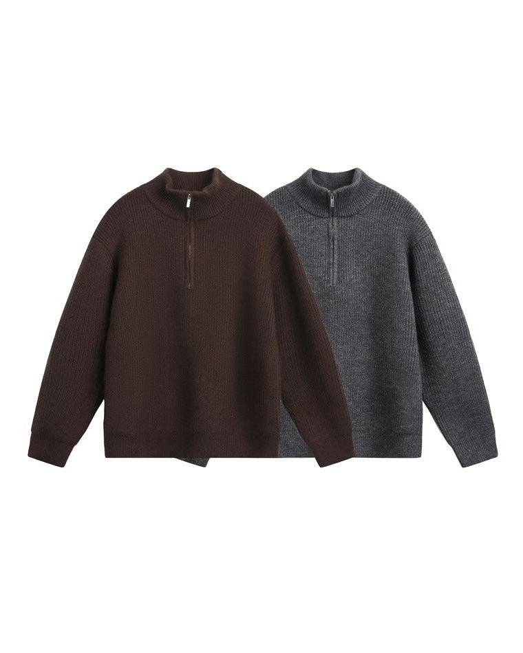 Maglione Uomo Mezza Zip in Lana