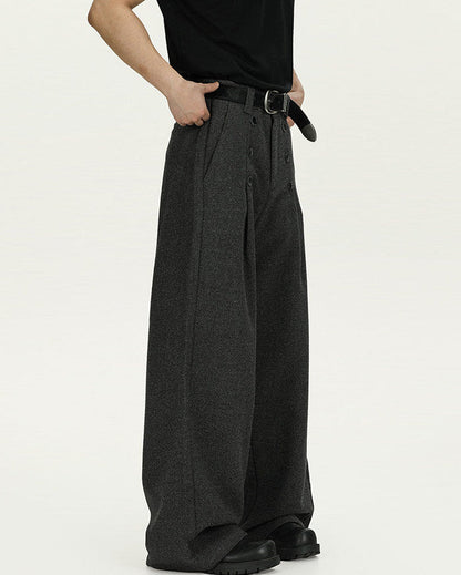 Pantaloni Larghi Uomo in Lana Vergine
