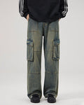 Jeans Uomo Cargo Effetto Vintage