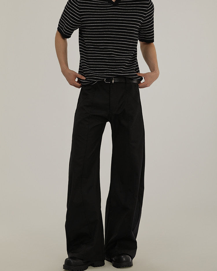 Pantaloni Larghi Uomo Sartoriali in Misto Lana