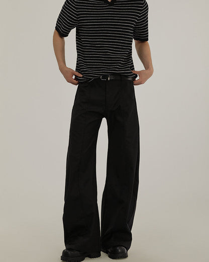 Pantaloni Larghi Uomo Sartoriali in Misto Lana