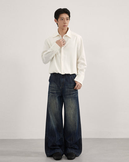 Jeans Uomo con Pinces Sfumati