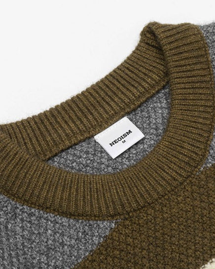 Maglione Uomo Girocollo a Righe in Cotone