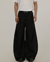 Pantaloni Larghi Uomo Sartoriali con Drappeggio