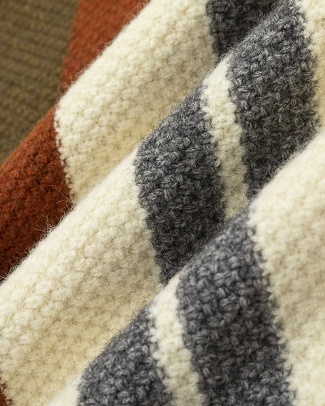 Maglione Uomo Girocollo a Righe in Cotone