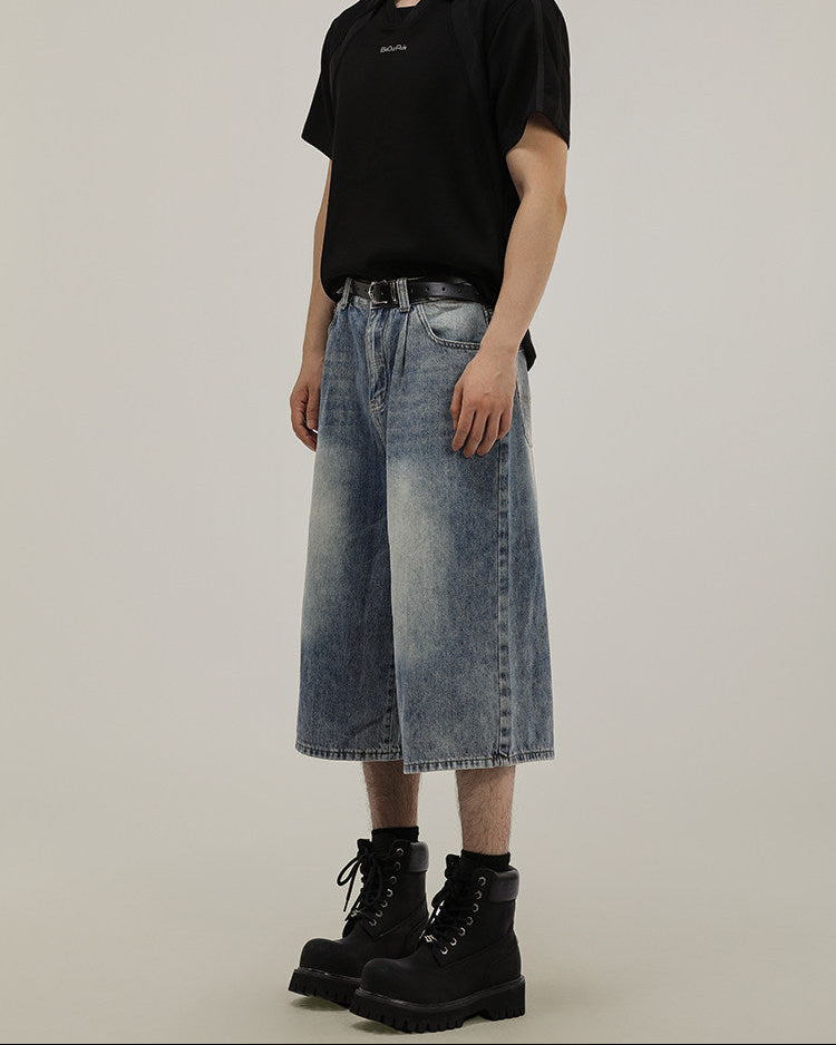 Pantaloncini di Jeans Uomo Larghi