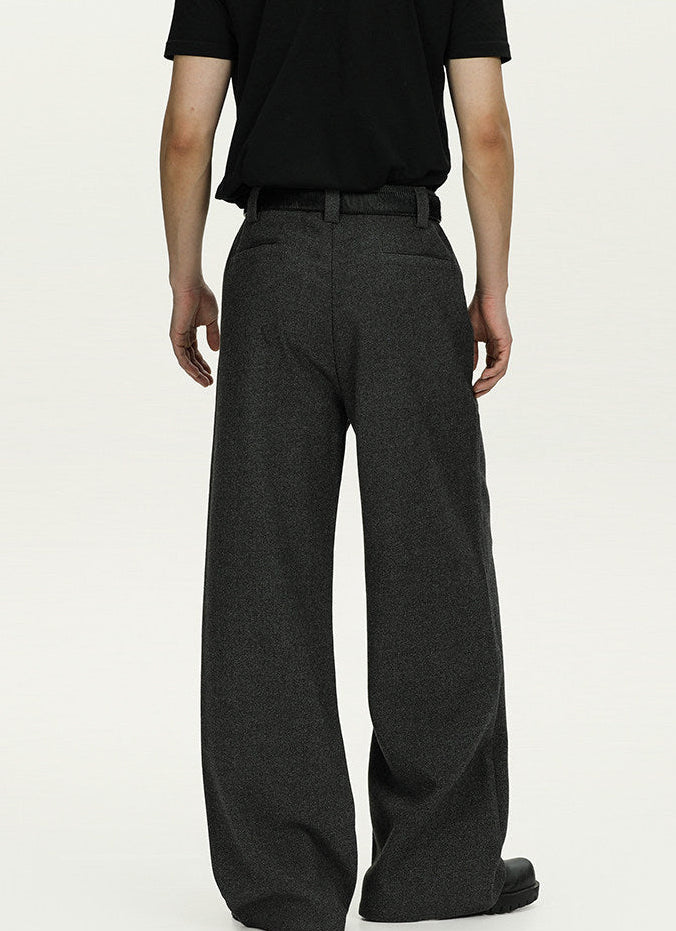 Pantaloni Larghi Uomo in Lana Vergine