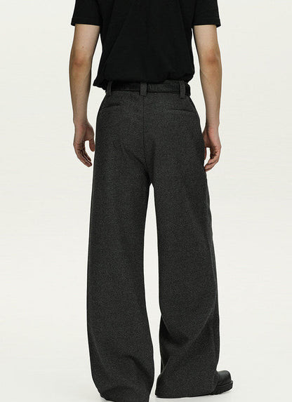 Pantaloni Larghi Uomo in Lana Vergine
